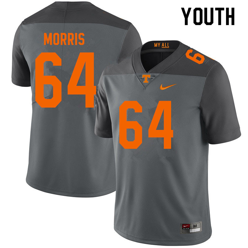 Youth #64 Wanya Morris Tennessee Volunteers College Football Jerseys Sale-Gray - Click Image to Close